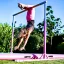 Gymnastická hrazda 90-150 cm teleskopická MODRÁ