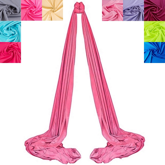 Akrobatická šála 7,5 m - až 9 barev - Barva: Sytě růžová