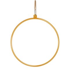 Aerial Hoop 95 cm s provazem a karabinami, zlatý