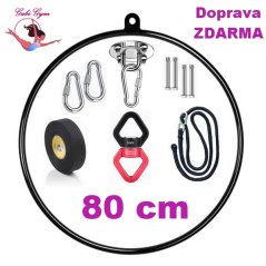 Aerial Hoop 80 cm - KOMPLETNÍ SET - kruh s veškerým příslušenstvím