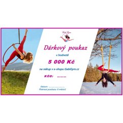 Dárkový poukaz v hodnotě: 5000 Kč