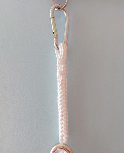 Aerial Hoop 95 cm s provazem a karabinami, zlatý