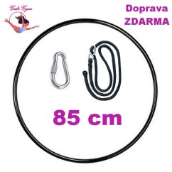 Aerial Hoop 85 cm, akrobatický kruh BEZ úchytu, s provazem a karabinou