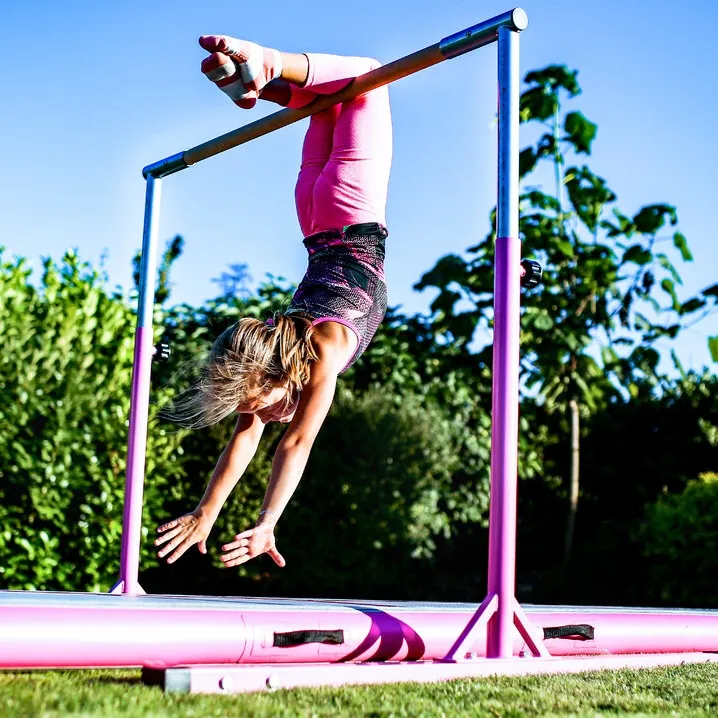 Gymnastická hrazda 90-150 cm teleskopická MODRÁ