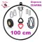 Aerial Hoop 100 cm, akrobatický kruh - KOMPLETNÍ SET - kruh s veškerým příslušenstvím