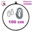 Aerial Hoop 100 cm s úchytem, provazem a karabinami