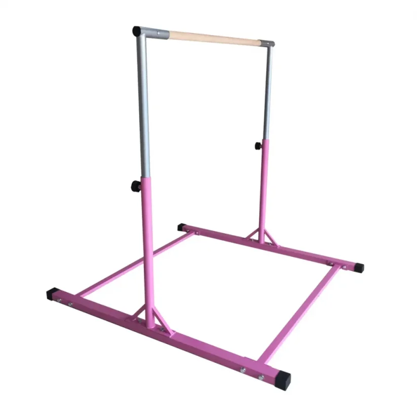 Gymnastická hrazda 90-150 cm teleskopická RŮŽOVÁ