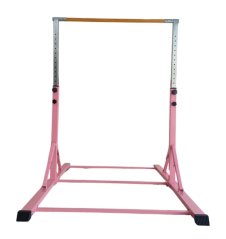 Gymnastická hrazda 120-180 cm skládací RŮŽOVÁ