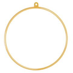 Aerial Hoop 105 cm s provazem a karabinami, zlatý