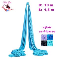 Akrobatická šála 10 m, šíře 1,5 m, černá, Španělsko