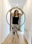Aerial Hoop 95 cm s provazem a karabinami, zlatý