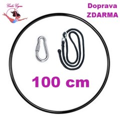 Aerial Hoop 100 cm BEZ úchytu, s provazem a karabinou