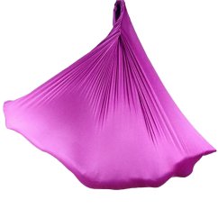 Síť na jógu - Hamaka, šíře 2,6 m, vč. kroužků a karabin, fialová