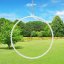 Aerial Hoop GARDEN 90 cm s řetízkem a karabinami, bílý