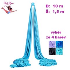 Akrobatická šála 10 m, šíře 1,5 m, černá, Španělsko