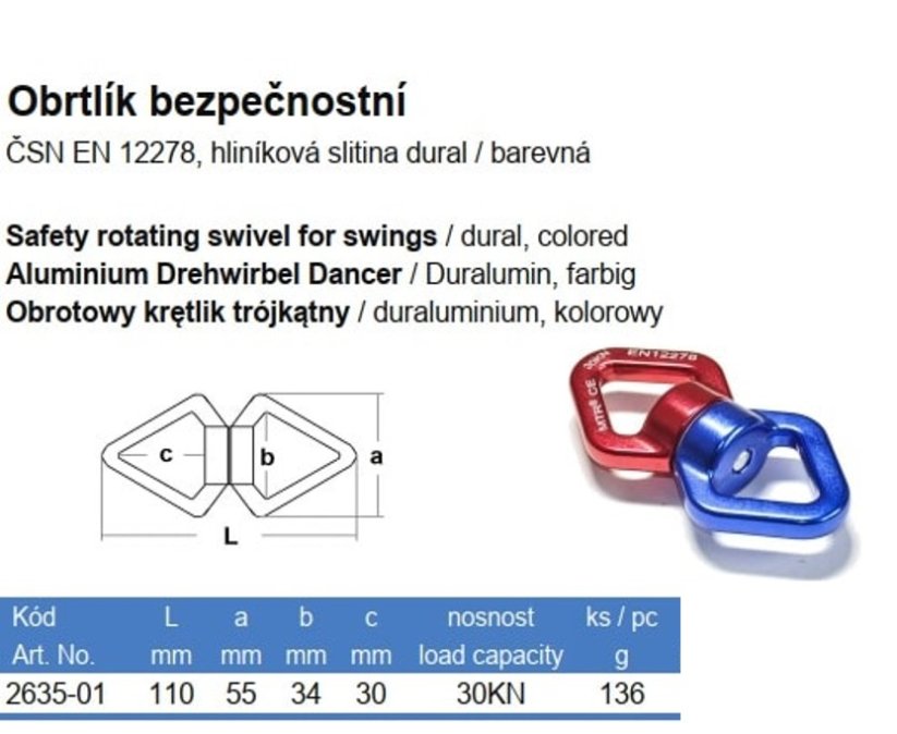 Twister - Spinner - Otočný spojovací obrtlík
