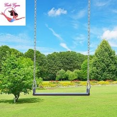 Akrobatický trapéz, hrazda visutá GARDEN s řetízky a karabinami, stříbrná