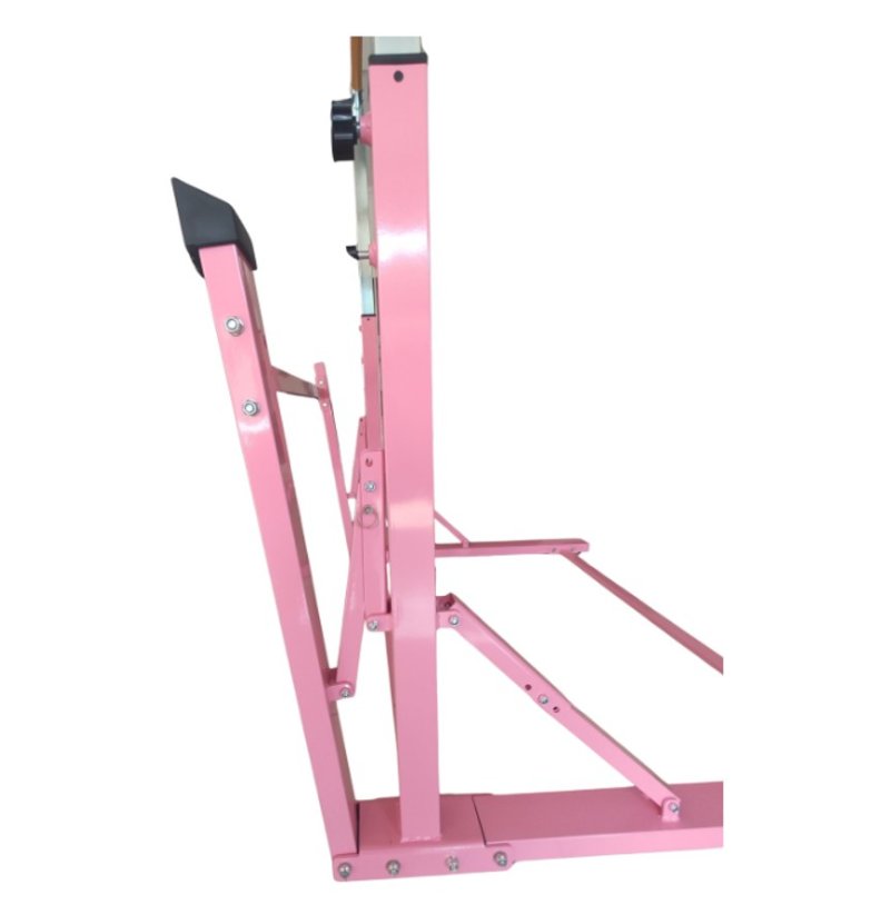 Gymnastická hrazda 120-180 cm skládací RŮŽOVÁ