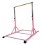 Gymnastická hrazda 120-180 cm skládací RŮŽOVÁ