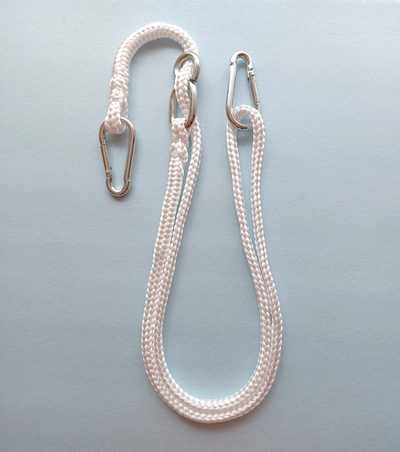 Aerial Hoop 95 cm s provazem a karabinami, zlatý
