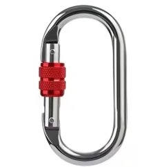Karabina oválná s pojistkou Screw Lock