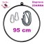 Aerial Hoop 95 cm s úchytem, provazem a karabinami
