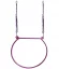 LYRA - Závěsná obruč/kruh s hrazdou, průměr 75 cm, s provazy a karabinami - Barva: Fialová