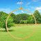 Aerial Hoop GARDEN - Závěsná obruč, Akrobatický kruh, průměr 95 cm, s řetízkem a karabinami, barva zlatá
