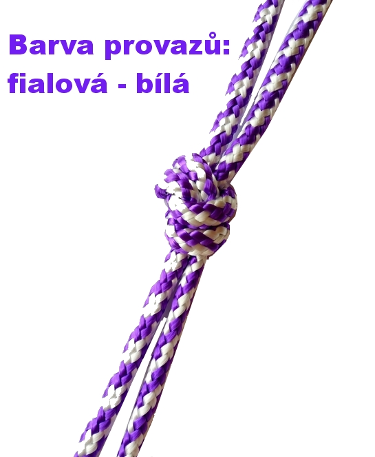 Aerial Hoop 75 cm s provazem a karabinami, fialový