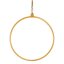 Aerial Hoop 95 cm s provazem a karabinami, zlatý