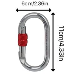 Karabina oválná s pojistkou Screw Lock