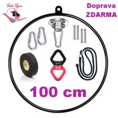 Aerial Hoop 100 cm, akrobatický kruh - KOMPLETNÍ SET - kruh s veškerým příslušenstvím