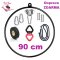 Aerial Hoop 90 cm, akrobatický kruh - KOMPLETNÍ SET - kruh s veškerým příslušenstvím