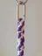 LYRA - Závěsná obruč/kruh s hrazdou, průměr 75 cm, s provazy a karabinami - Barva: Fialová