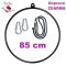 Aerial Hoop 85 cm s úchytem, provazem a karabinami